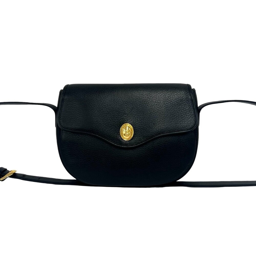 DIOR Vintage Black Leather Shoulder Bag